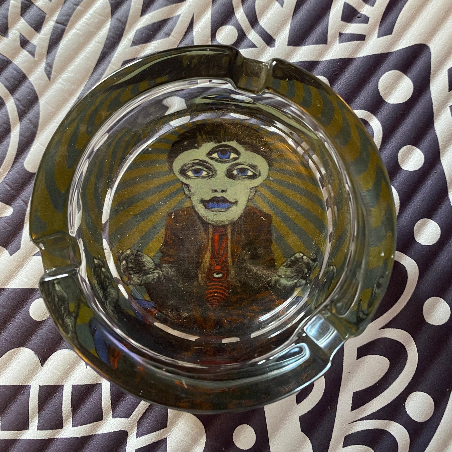 Hippie - Glass Ashtray
