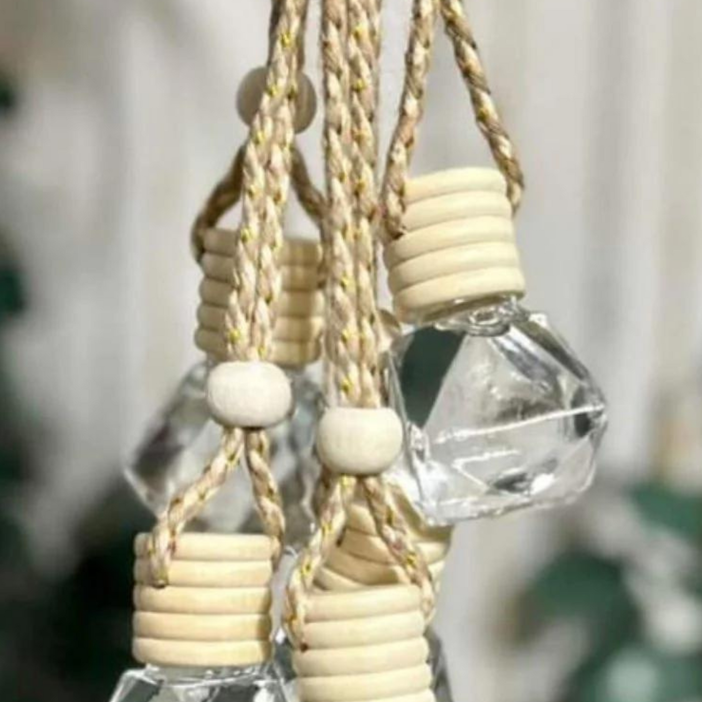 Hanging Glass Diffuser with Bamboo Top